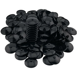 100 New LEGO Black 2x2 Round Plate Specialty Cap Slide Shoe Bulk Parts Lot 2654